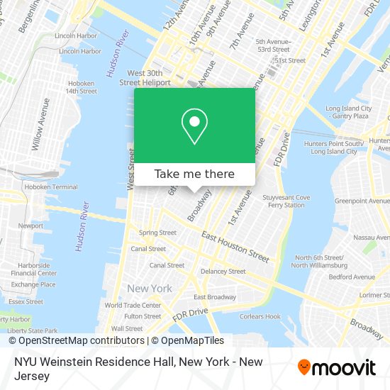 NYU Weinstein Residence Hall map