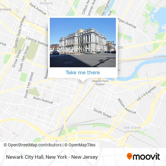 Newark City Hall map