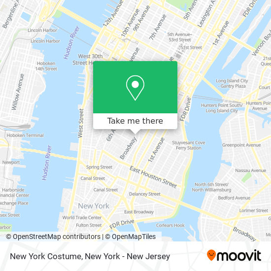 New York Costume map