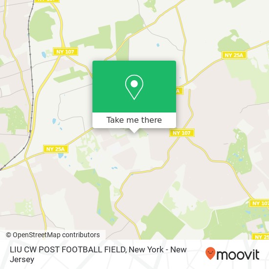 LIU CW POST FOOTBALL FIELD map