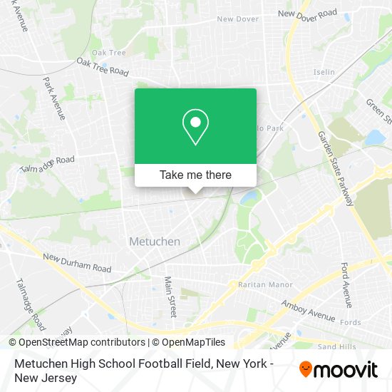 Metuchen High School Football Field map