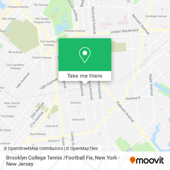 Brooklyn College Tennis /Football Fie map