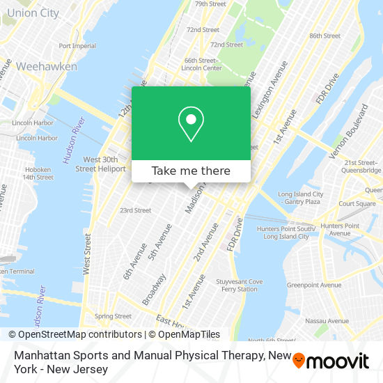 Mapa de Manhattan Sports and Manual Physical Therapy