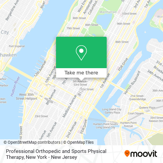 Professional Orthopedic and Sports Physical Therapy map