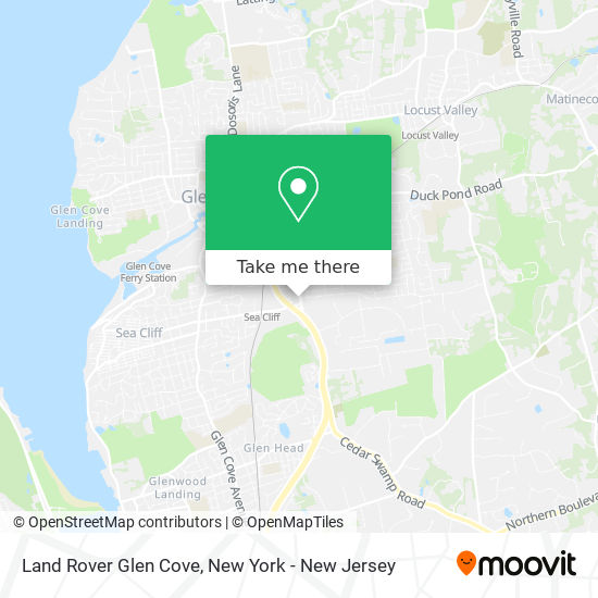 Land Rover Glen Cove map