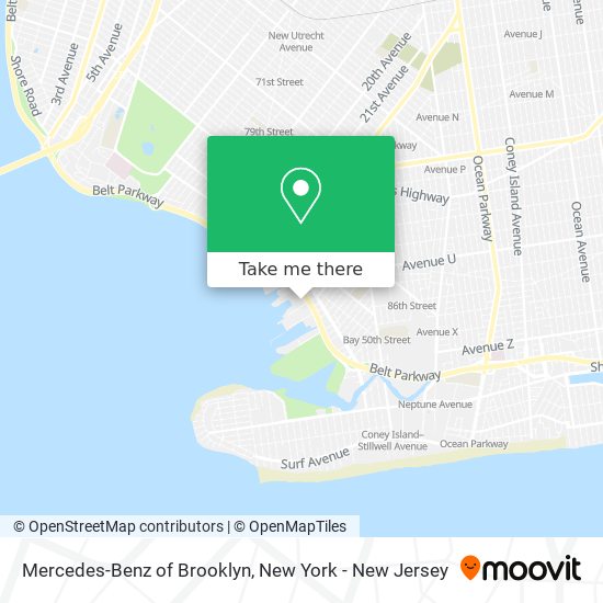 Mercedes-Benz of Brooklyn map