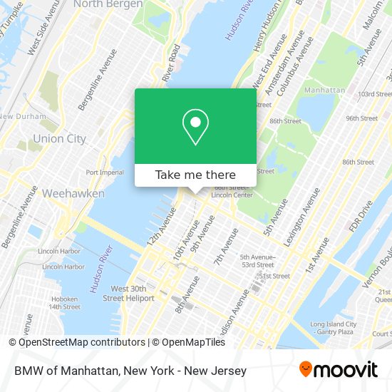 BMW of Manhattan map