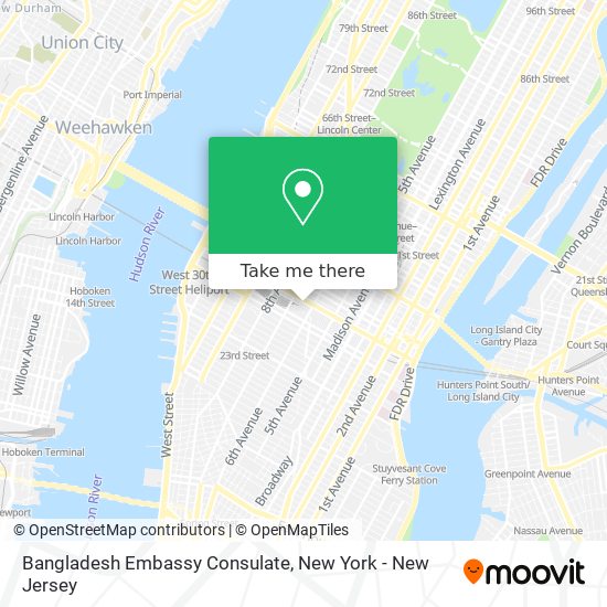 Mapa de Bangladesh Embassy Consulate