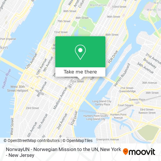 NorwayUN - Norwegian Mission to the UN map
