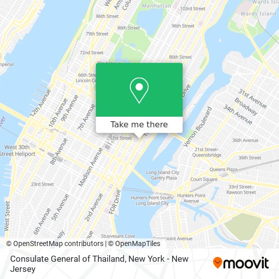 Consulate General of Thailand map