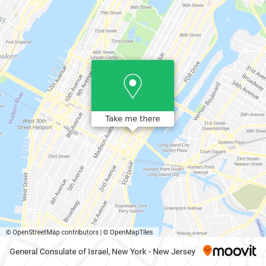 General Consulate of Israel map