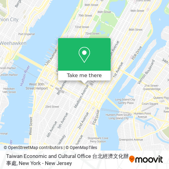 Mapa de Taiwan Economic and Cultural Office 台北經濟文化辦事處