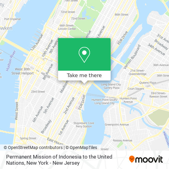 Permanent Mission of Indonesia to the United Nations map