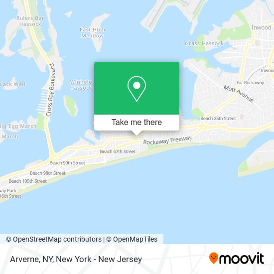 Mapa de Arverne, NY