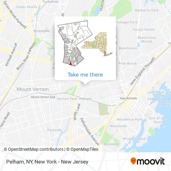 Mapa de Pelham, NY