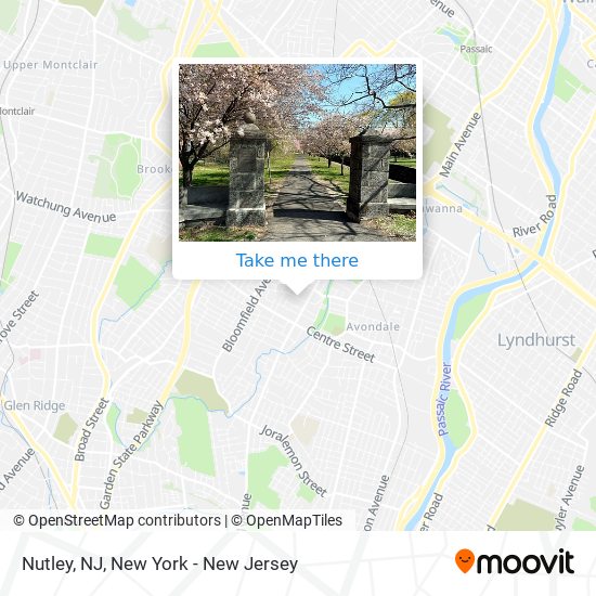 Mapa de Nutley, NJ