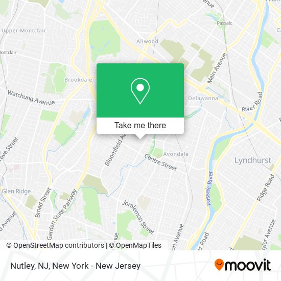 Mapa de Nutley, NJ