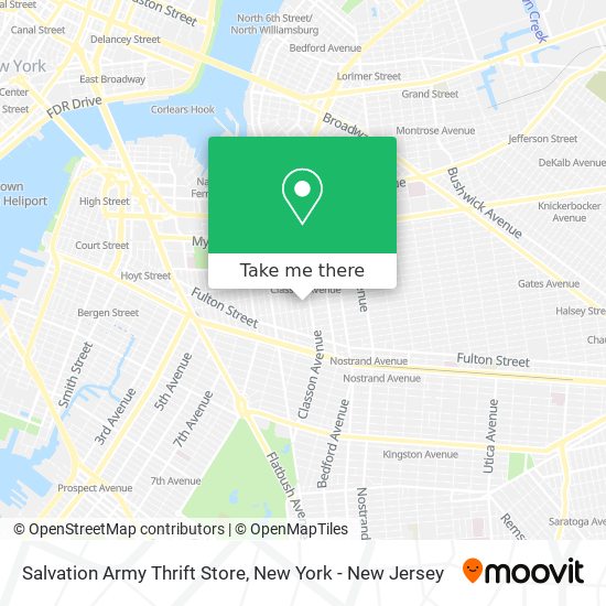 Salvation Army Thrift Store map