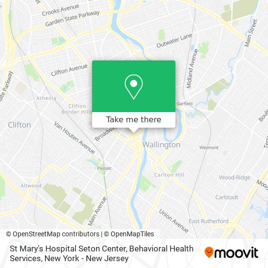 Mapa de St Mary's Hospital Seton Center, Behavioral Health Services