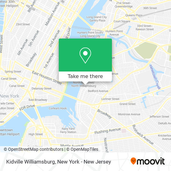 Kidville Williamsburg map