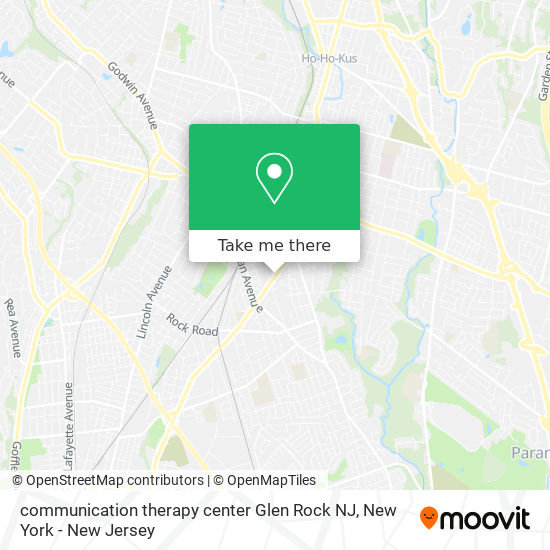 communication therapy center Glen Rock NJ map