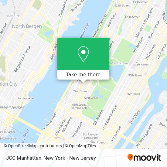 Mapa de JCC Manhattan