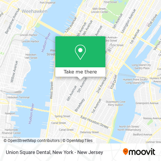 Mapa de Union Square Dental