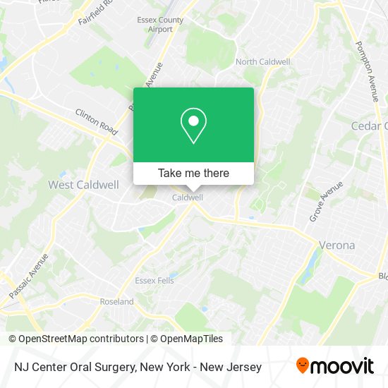 NJ Center Oral Surgery map