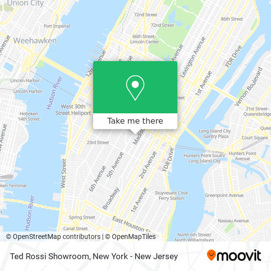 Ted Rossi Showroom map