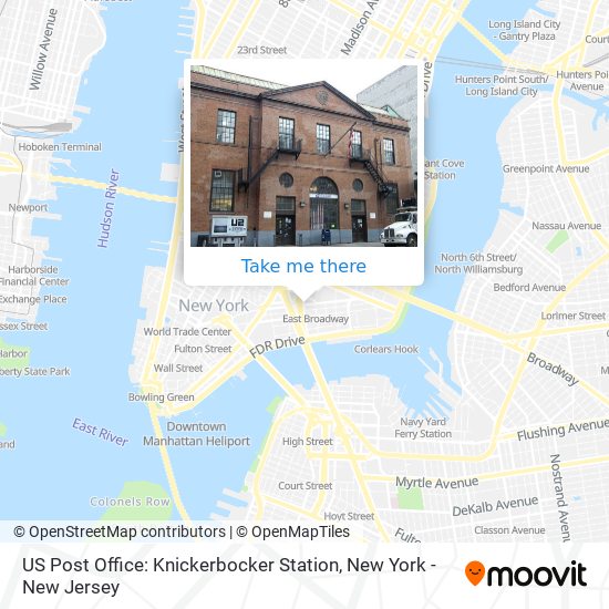 US Post Office: Knickerbocker Station map