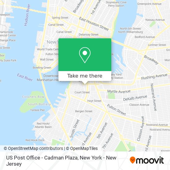 US Post Office - Cadman Plaza map