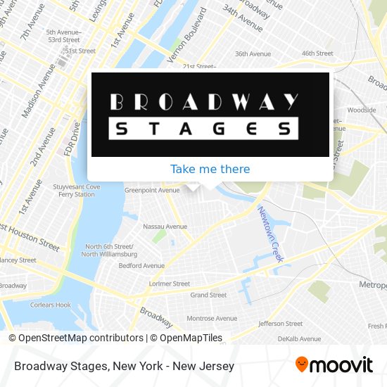 Broadway Stages map