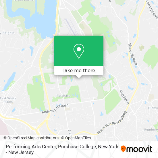 Mapa de Performing Arts Center, Purchase College