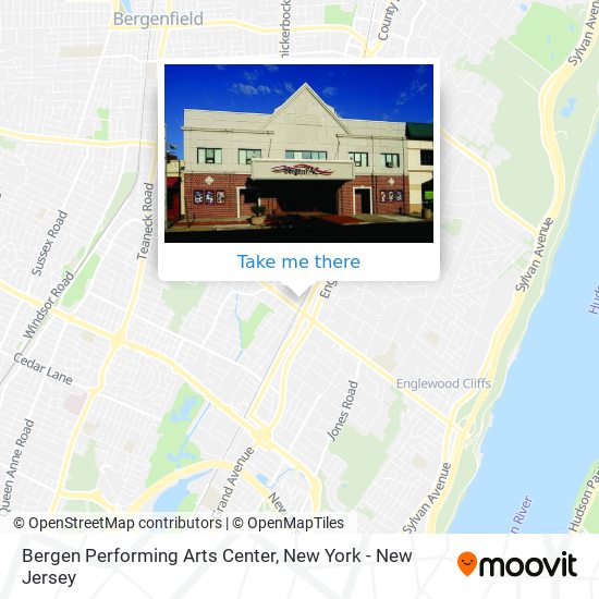 Bergen Performing Arts Center map