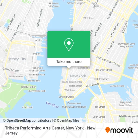 Tribeca Performing Arts Center map