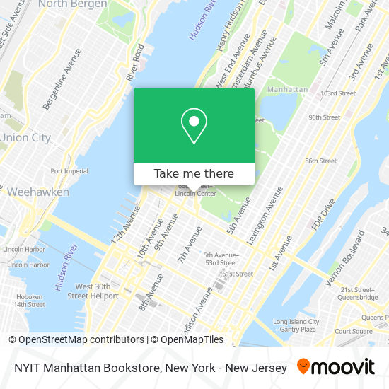 Mapa de NYIT Manhattan Bookstore