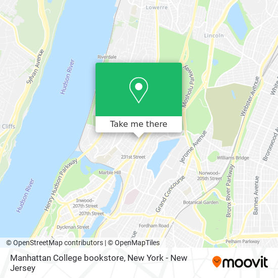 Mapa de Manhattan College bookstore