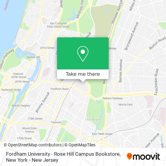 Mapa de Fordham University - Rose Hill Campus Bookstore