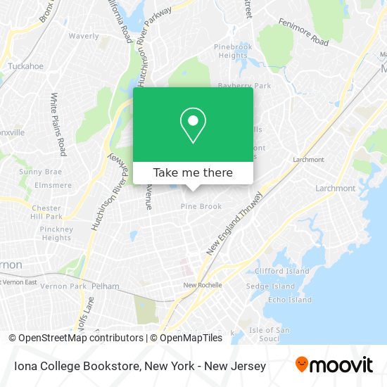 Mapa de Iona College Bookstore