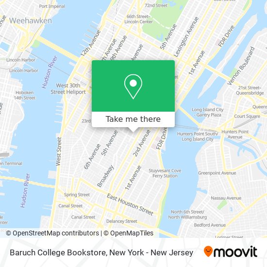 Mapa de Baruch College Bookstore