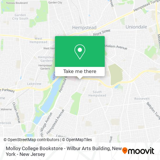 Molloy College Bookstore - Wilbur Arts Building map