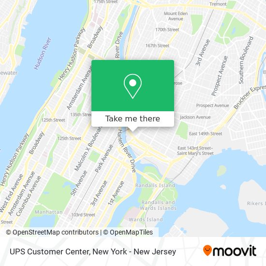 UPS Customer Center map