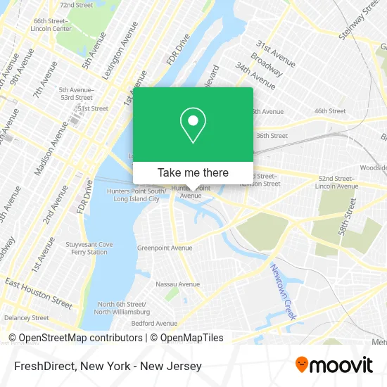 FreshDirect map
