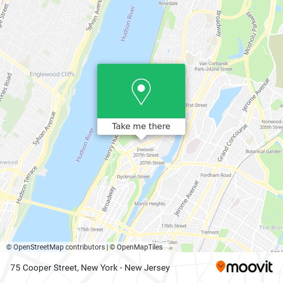 Mapa de 75 Cooper Street