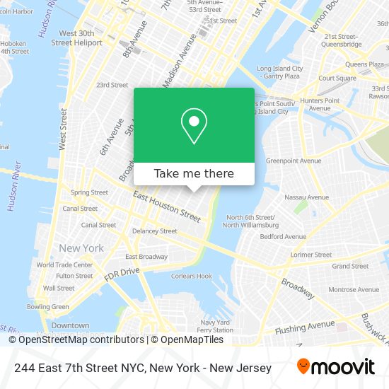 Mapa de 244 East 7th Street NYC