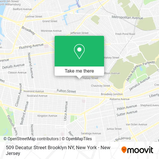 509 Decatur Street Brooklyn NY map