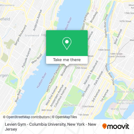 How to get to Levien Gym - Columbia University in Manhattan by Subway,  Train or Bus?