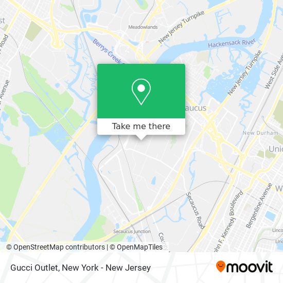 How to get to Gucci Outlet in Secaucus, Nj by Bus, Train or Subway?