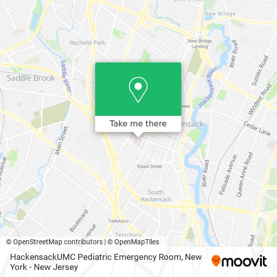 Mapa de HackensackUMC Pediatric Emergency Room