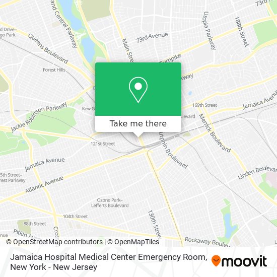 Mapa de Jamaica Hospital Medical Center Emergency Room